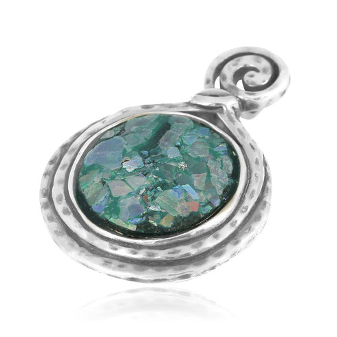 Wire Design Roman Glass Pendant